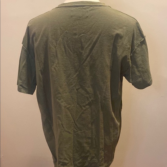 Purple Brand Olive Green Short Sleeve Logo Tee with Graffiti Graphic - Picture 5 of 6